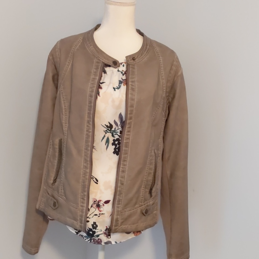 Tan leather Jacket